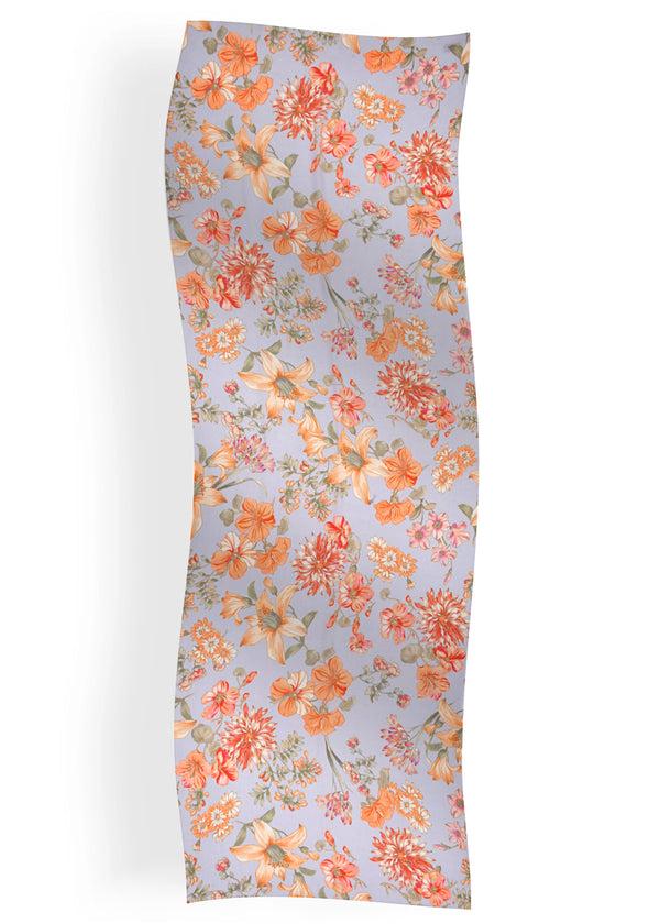 Janavi Flower Orchard Print Stole In Shahbano Twill