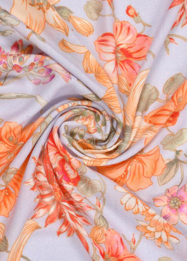 Janavi Flower Orchard Print Stole In Shahbano Twill
