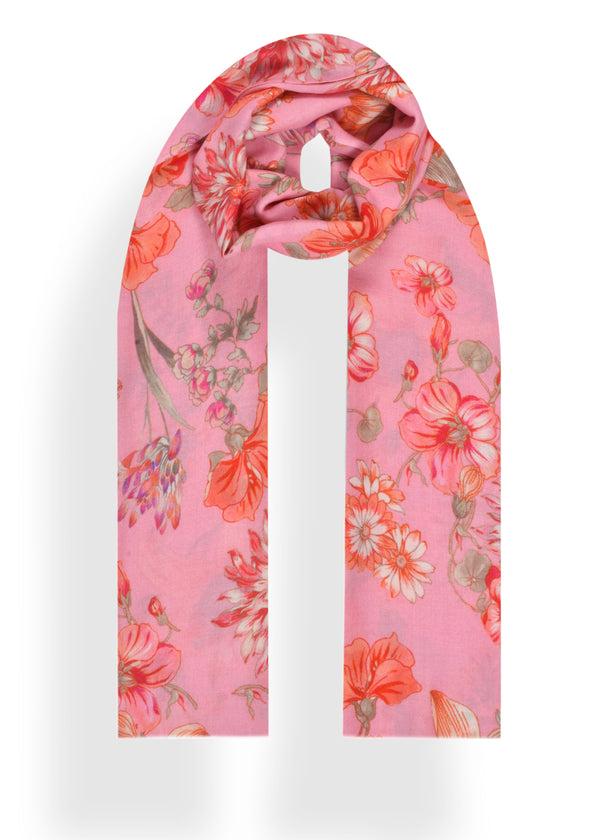 janavi Flower Orchard Print Stole in Shahbano Twill