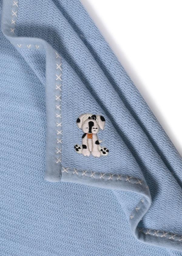 Janavi Herringbone Knit Baby Blanket In Cashmere Merino