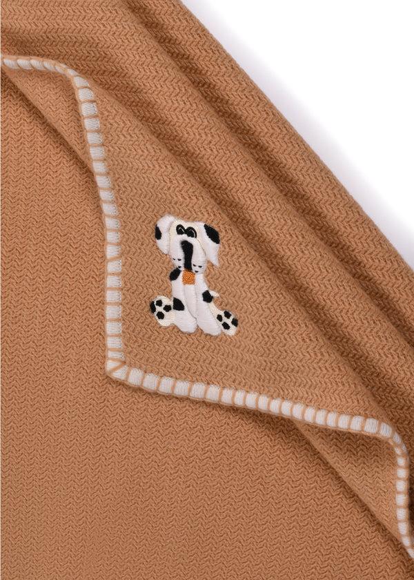 Janavi Herringbone Knit Baby Blanket In Cashmere Merino