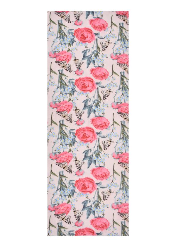 Janavi Bed Of Roses In Wool Silk