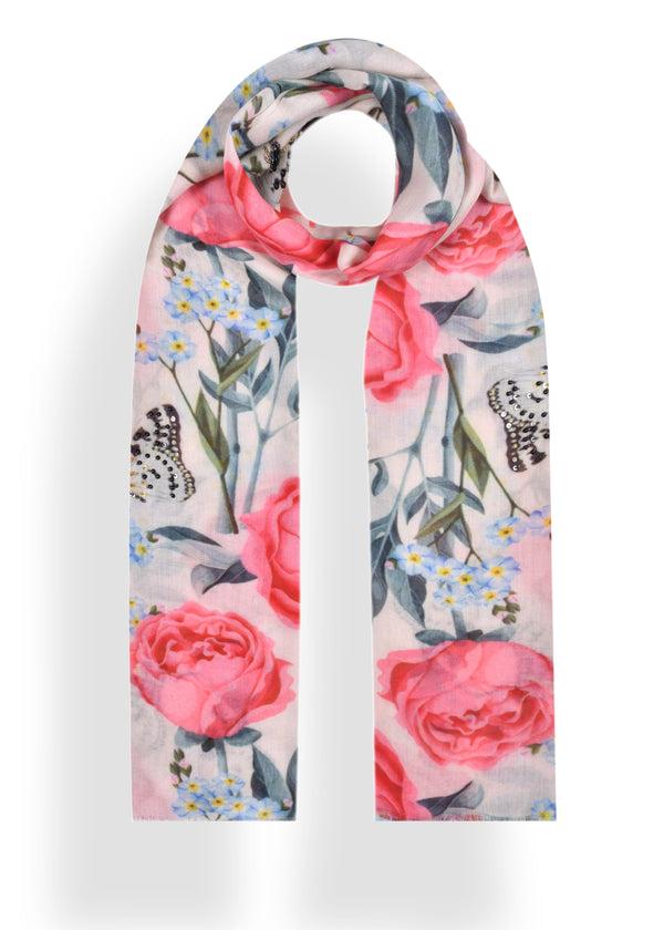 janavi Bed Of Roses in Wool Silk