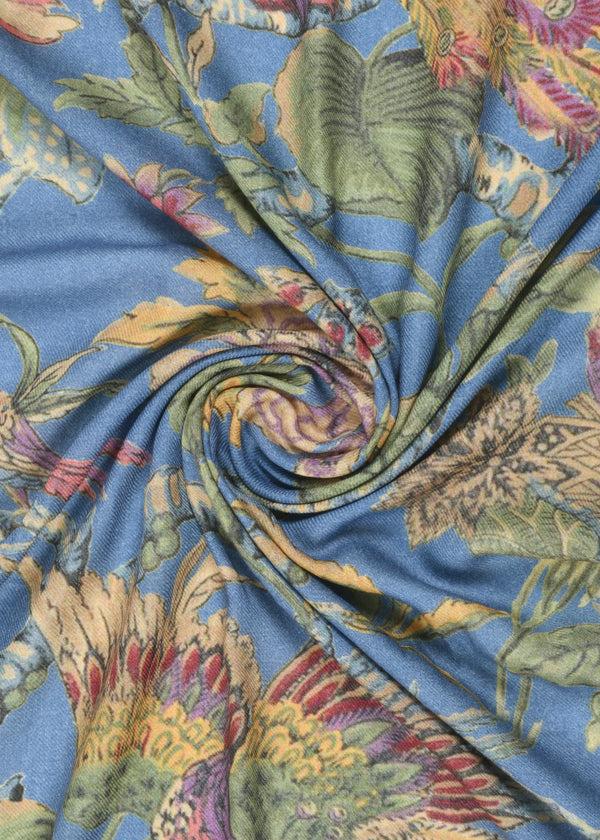 Janavi Bird Print Stole In Shahbano Twill