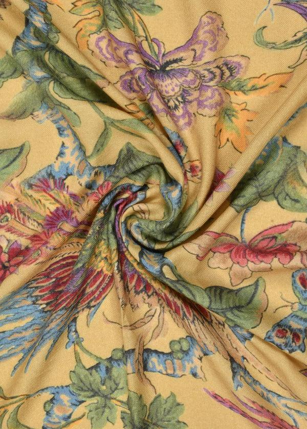 Janavi Bird Print Stole In Shahbano Twill