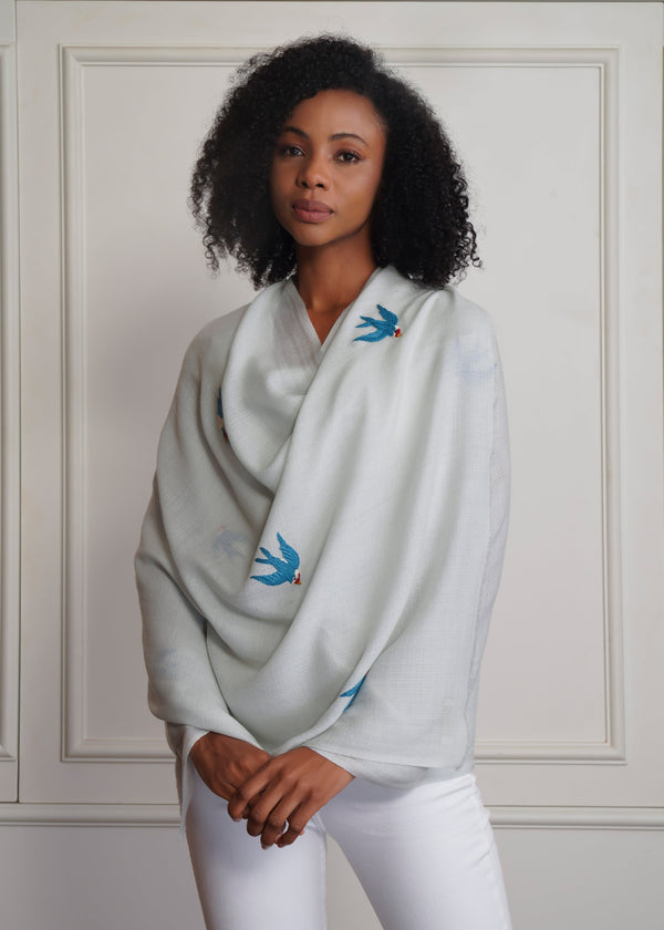 Janavi Birds In Merino