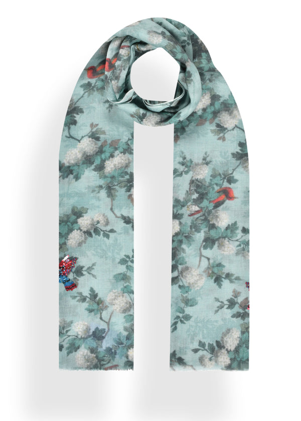 janavi Birds in Wool Silk