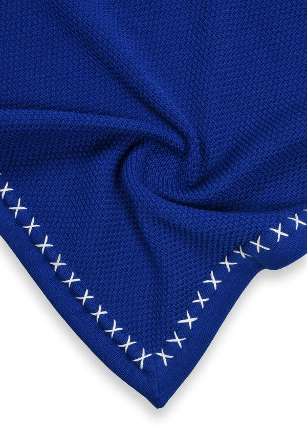 Janavi Blue Baby Blanket In Cotton