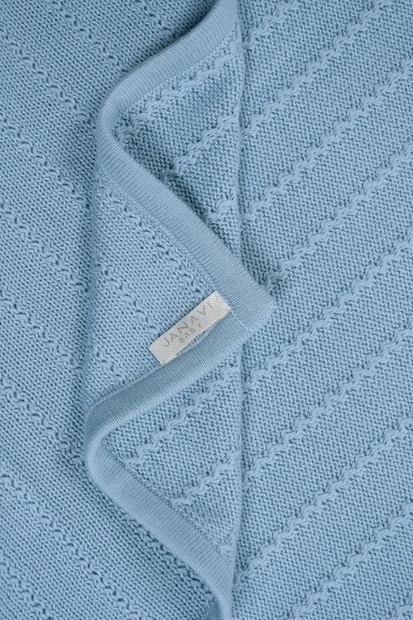 Janavi Blue Breeze Blanket In Cotton