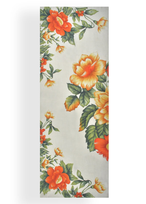 Janavi Botanical Flowers In Wool Silk