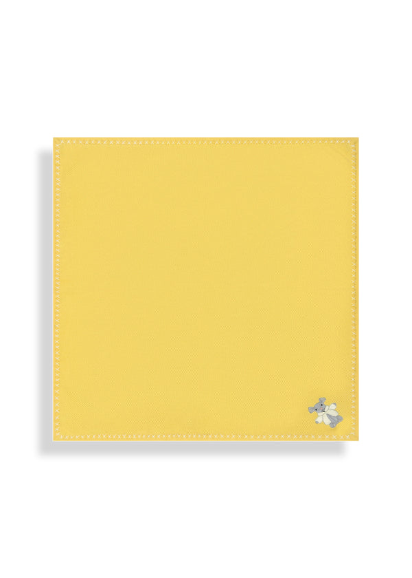 janavi Bunny Breeze Text Knit Blanket in Cotton