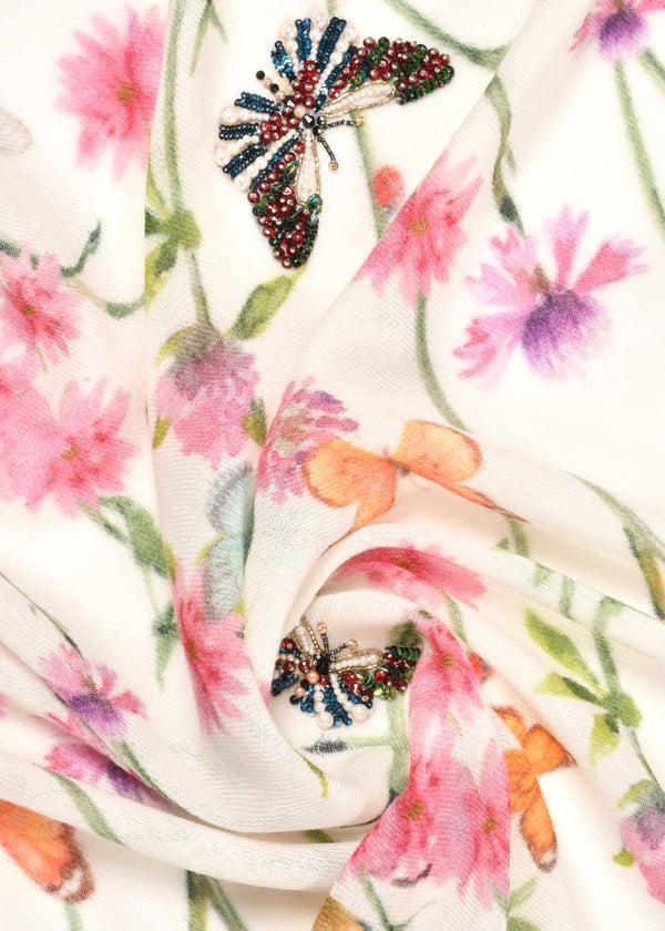 Janavi Butterflies Highlight In Wool Silk