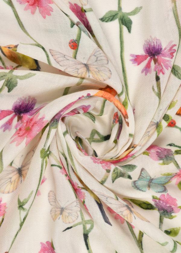 Janavi Butterflies Trail In Wool Silk