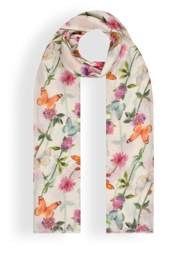 janavi Butterflies Trail in Wool Silk