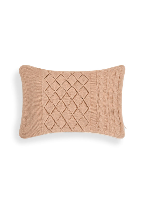 Janavi Cable Diamond Baby Set In Cashmere