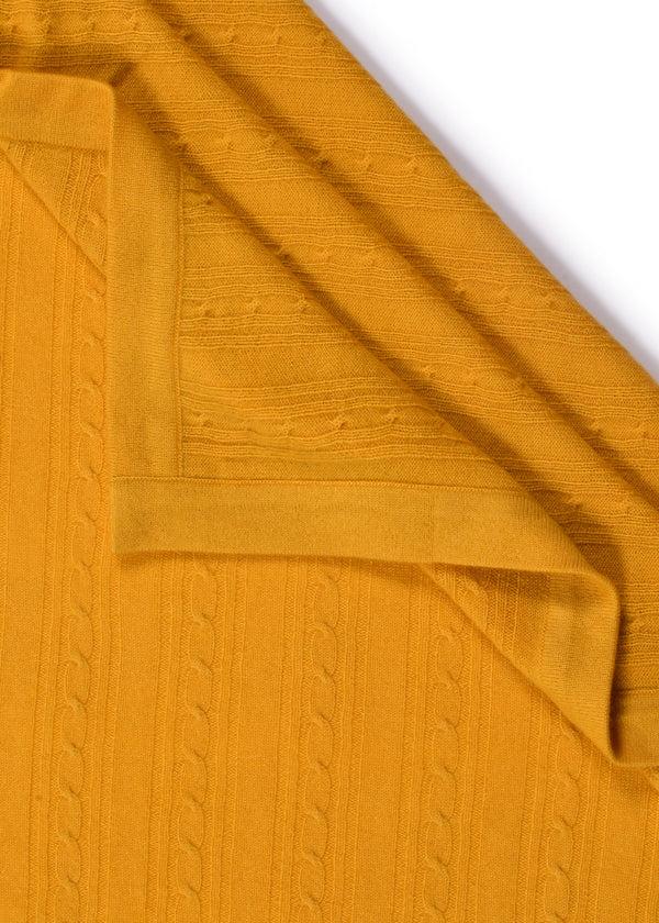 Janavi Cable Knit Baby Blanket In Cashmere