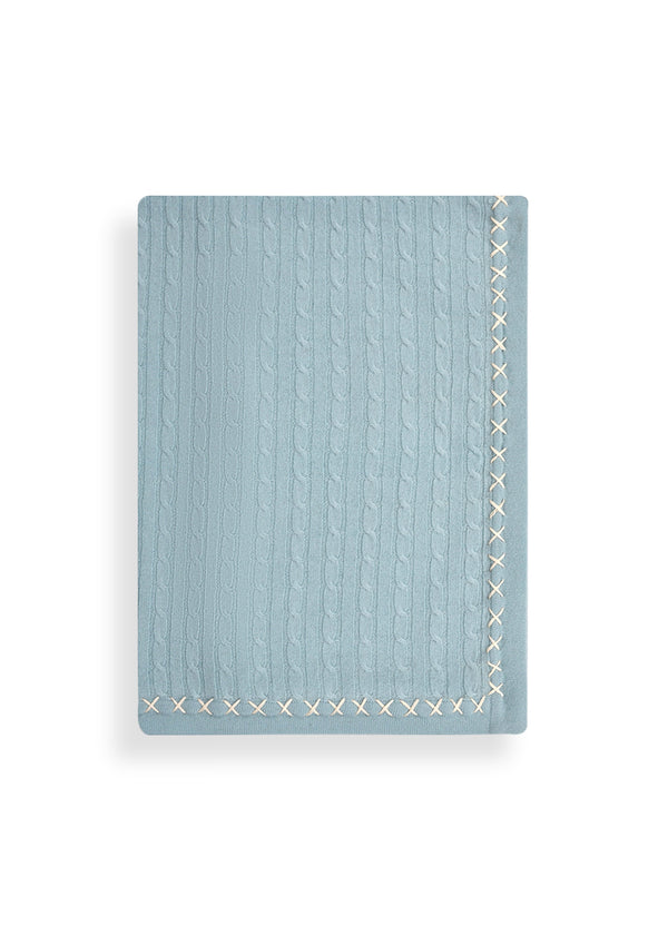 Janavi Cable Knit Baby Set In Cashmere