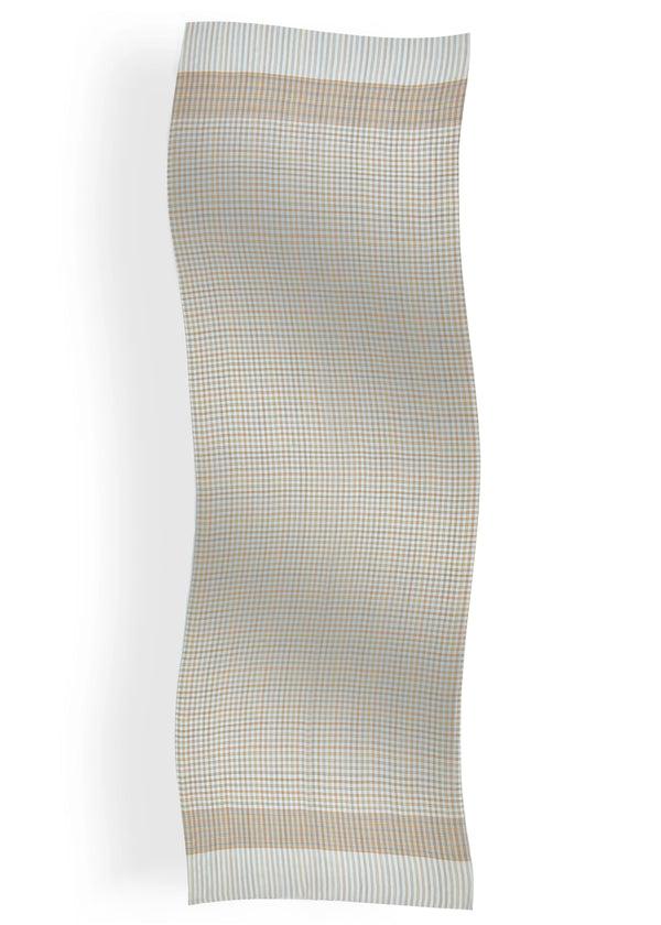 Janavi Check With Stripe Border In Merino