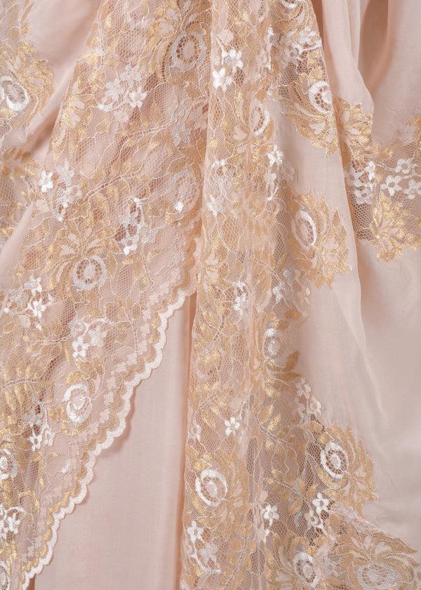 Janavi Classic Metallic Saree In Silk Flat Chiffon