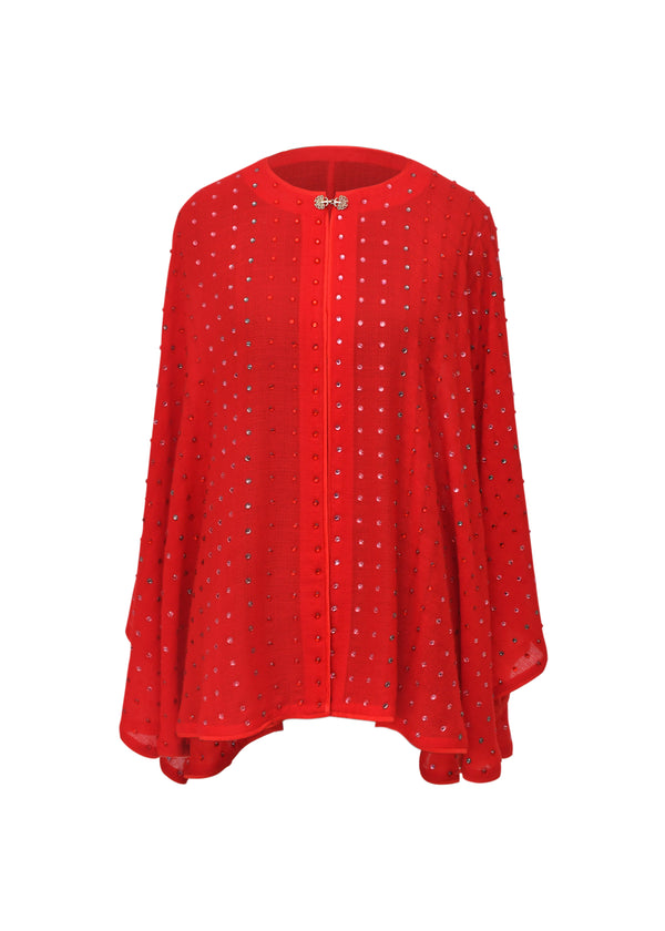 Janavi Colorful Shine Cape In Cashmere