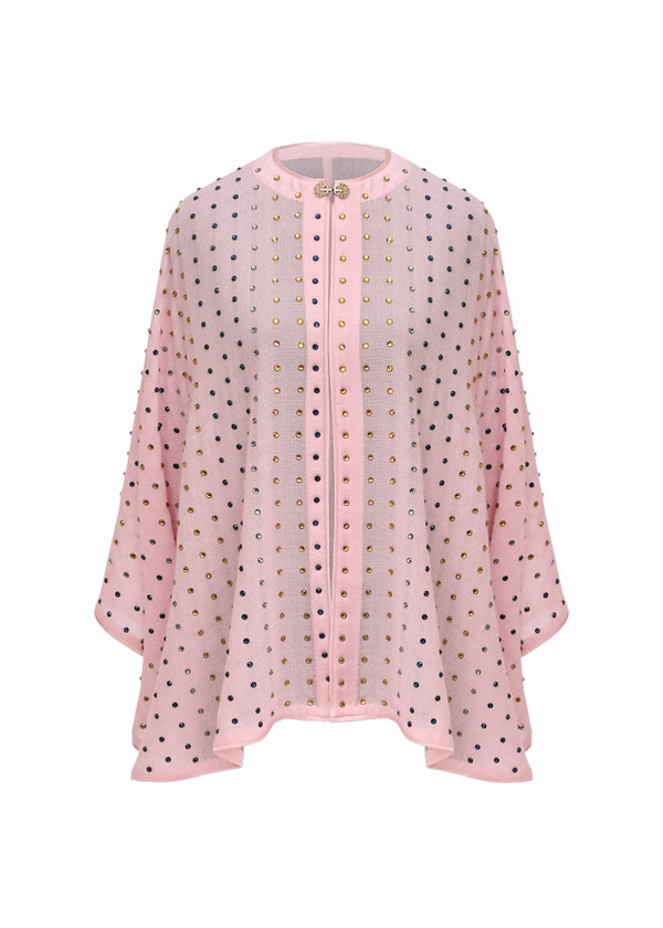 janavi Colorful Shine Cape in Cashmere