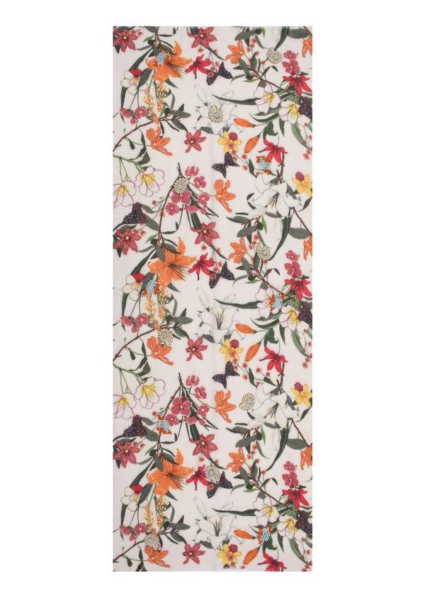 Janavi Coral Pearls In Wool Silk