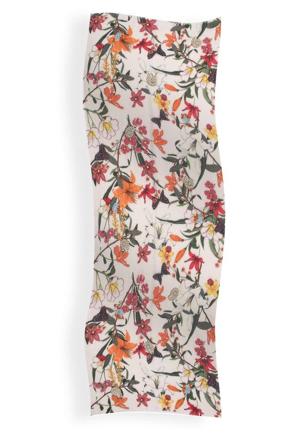 Janavi Coral Pearls In Wool Silk