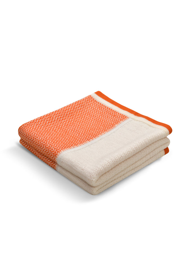 janavi Coral Pop Duo Blanket in Cashmere Blend