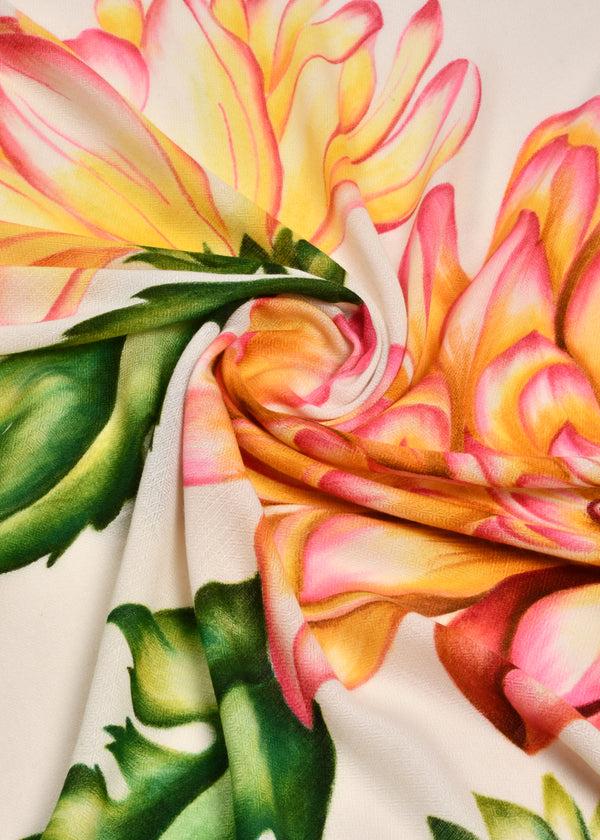 Janavi Dahlia Art In Cashmere