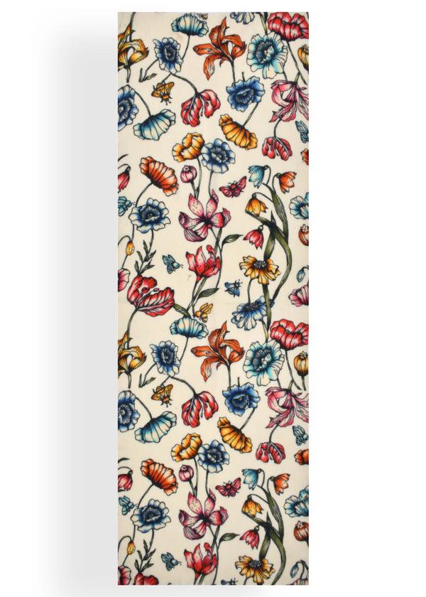 Janavi Floral Vine In Wool Silk