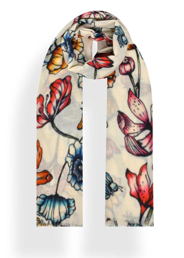 janavi Floral Vine in Wool Silk