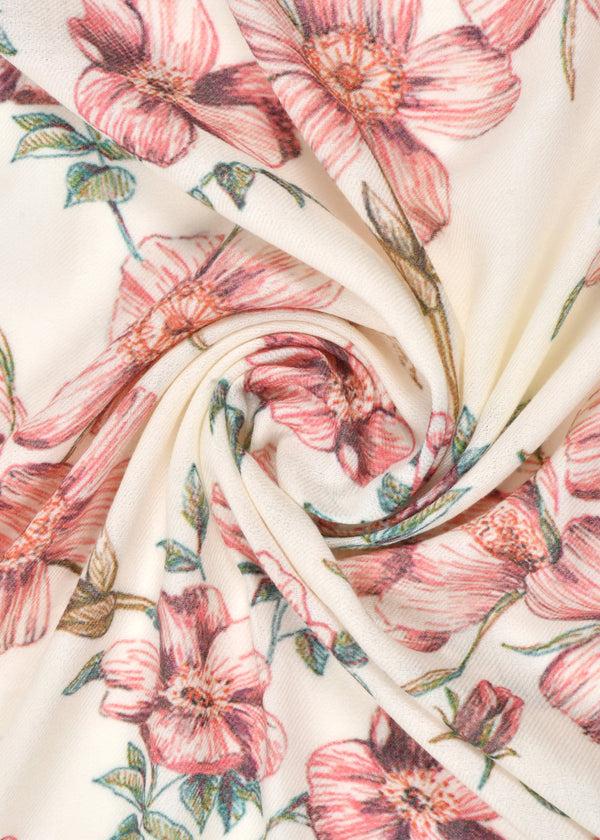 Janavi Flower Blossom In Wool Silk