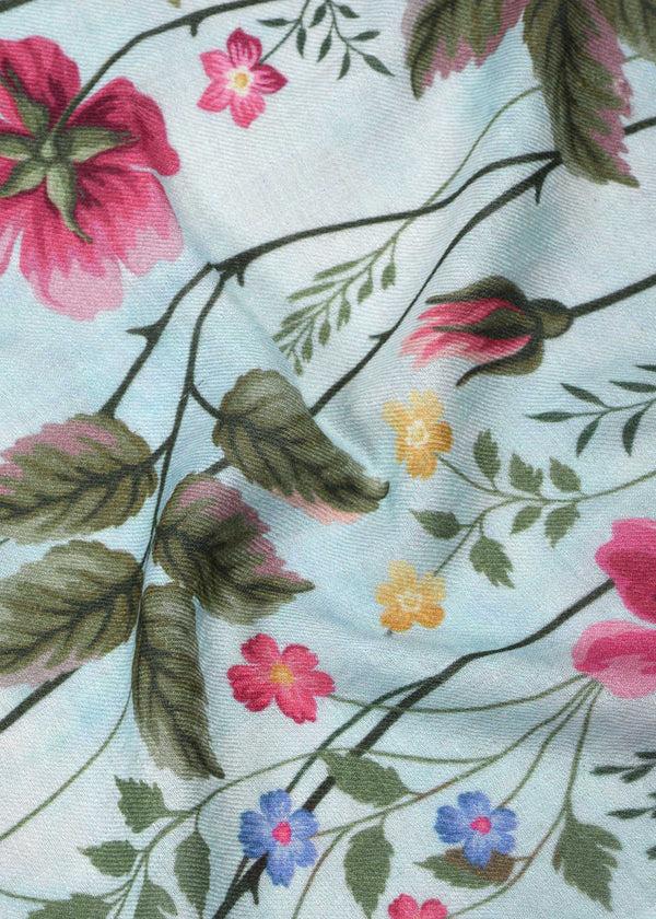 Janavi Flowery Belt In Wool Silk