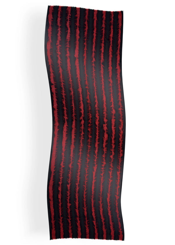 janavi Fringe Stripe Stole in Merino