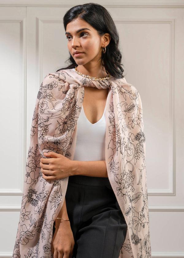 Janavi Garden Doodle In Cashmere