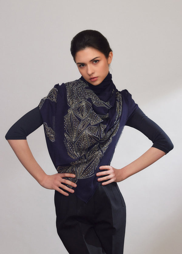Janavi Geometrical Diamond In Merino