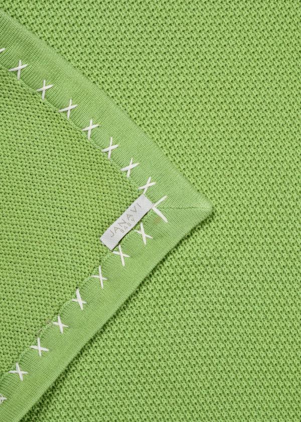 Janavi Green Baby Blanket In Cotton