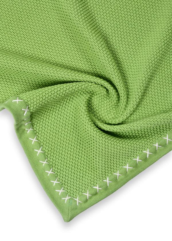Janavi Green Baby Blanket In Cotton