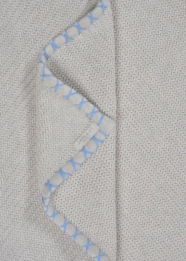 Janavi Herringbone Baby Blanket In Cotton