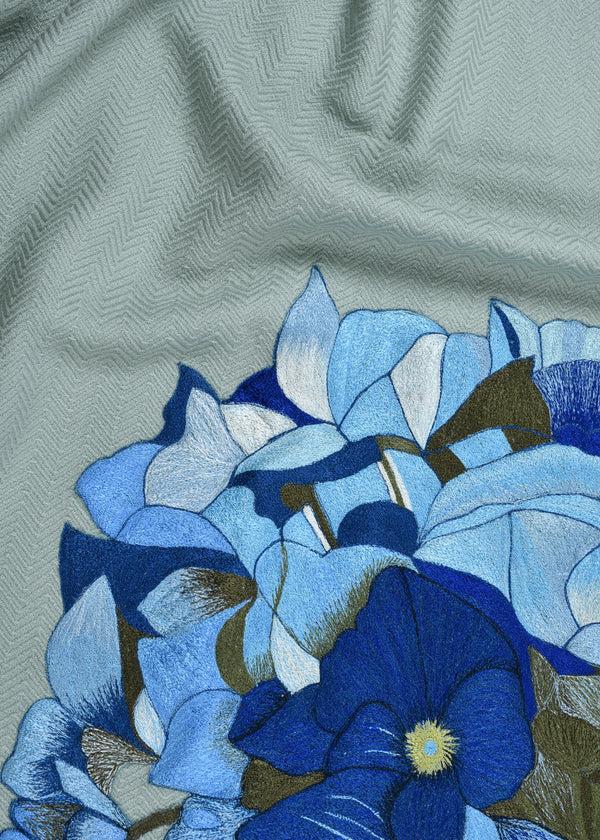 Janavi Herringbone Twill Weave Blanket Hydrangea