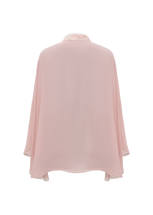 Janavi High Low Cape In Cashmere