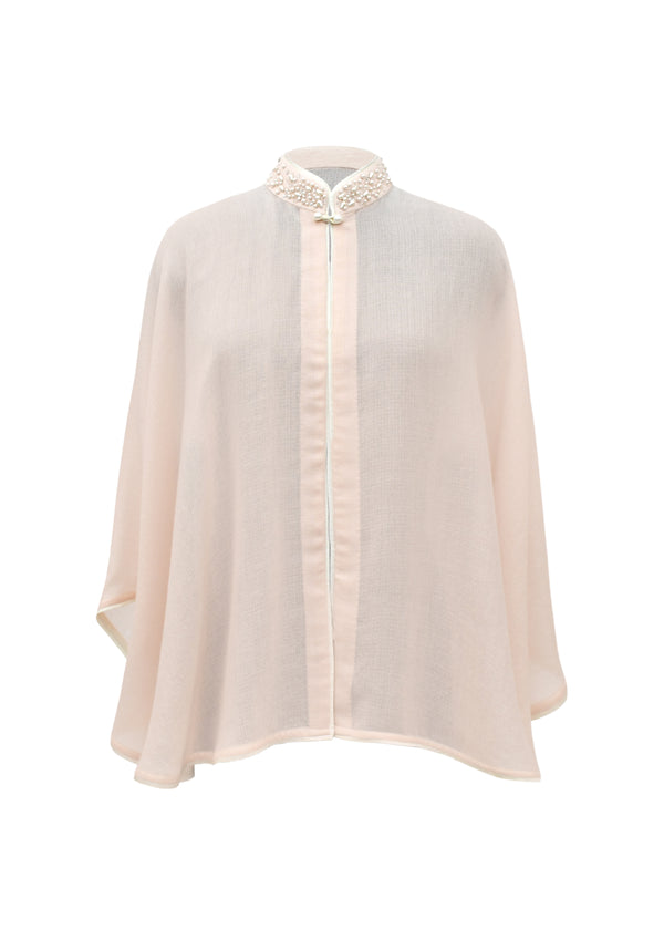 Janavi High Low Cape In Cashmere