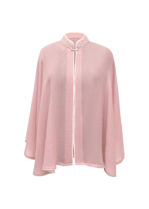 janavi High Low Cape in Cashmere