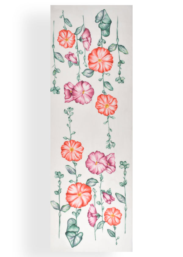 Janavi Hollyhocks Flowers In Cashmere