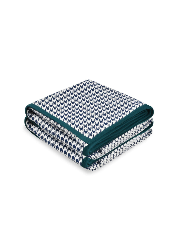 janavi Houndstooth Blanket in Cotton