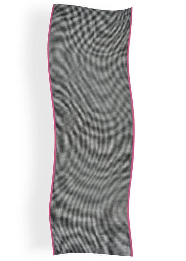 Janavi Houndstooth Stole With Piping Border