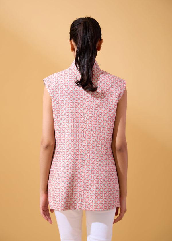 Janavi Lobster Nehru Jacket In Linen