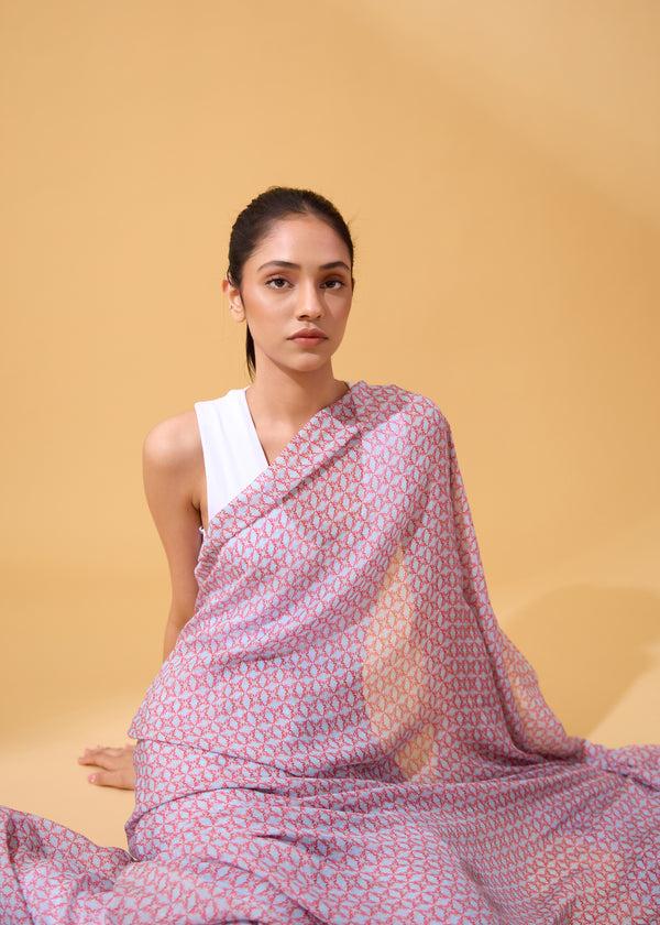 Janavi Lobster Sari In Chiffon