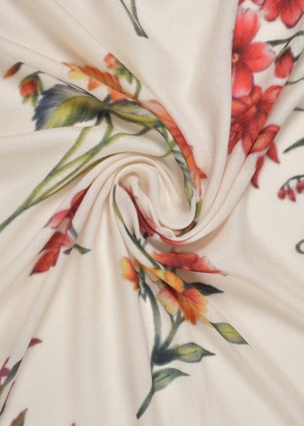 Janavi Morning Glory In Wool Silk