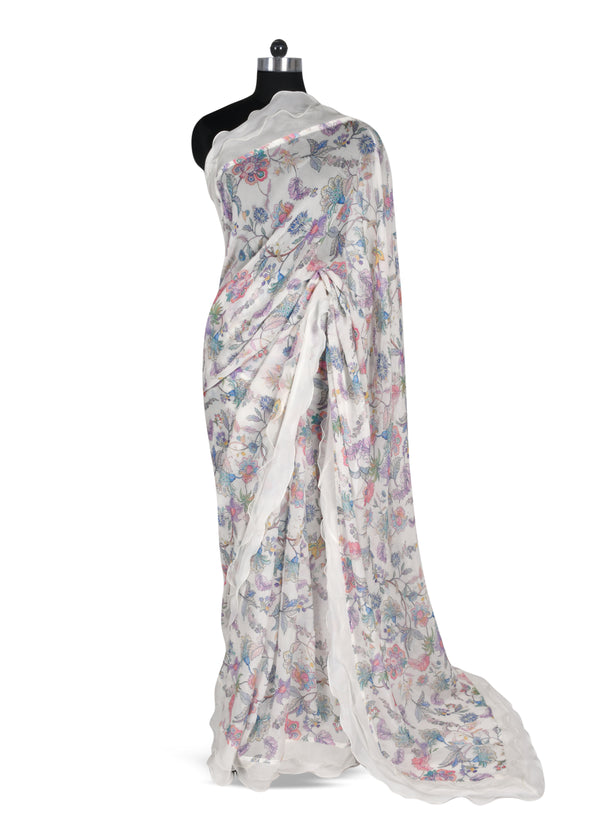 janavi Mughal Garden in Silk